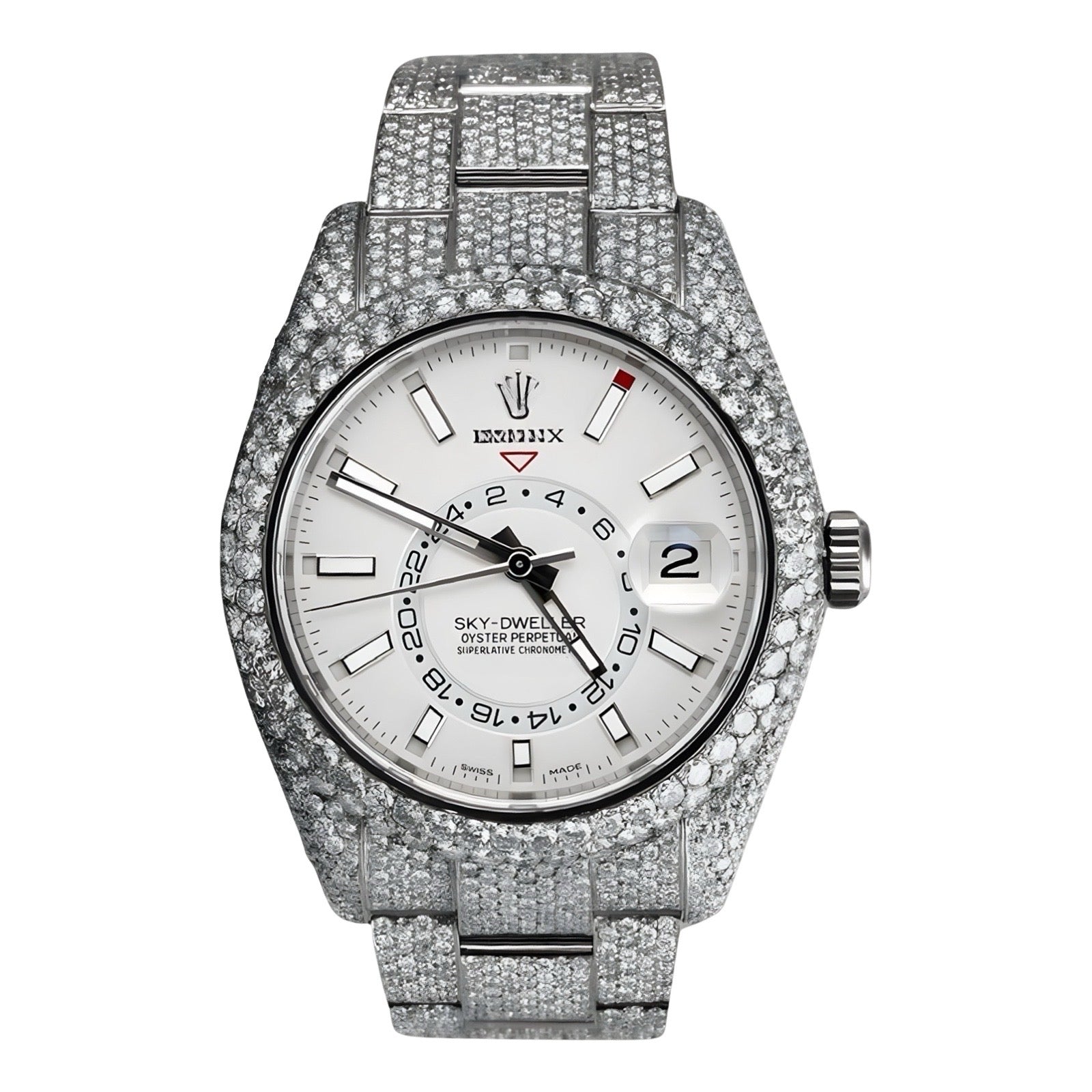 Rolex Sky-Dweller Moissanite Watch
