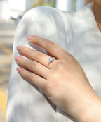 Diamond Wedding Ring Classic Set With Moissanite Silver Ring