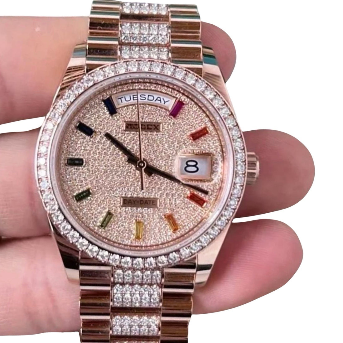 Day-Date Moissanite Diamond Watch