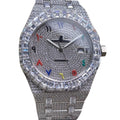 Rainbow Arabic Numeral Moissanite Watch