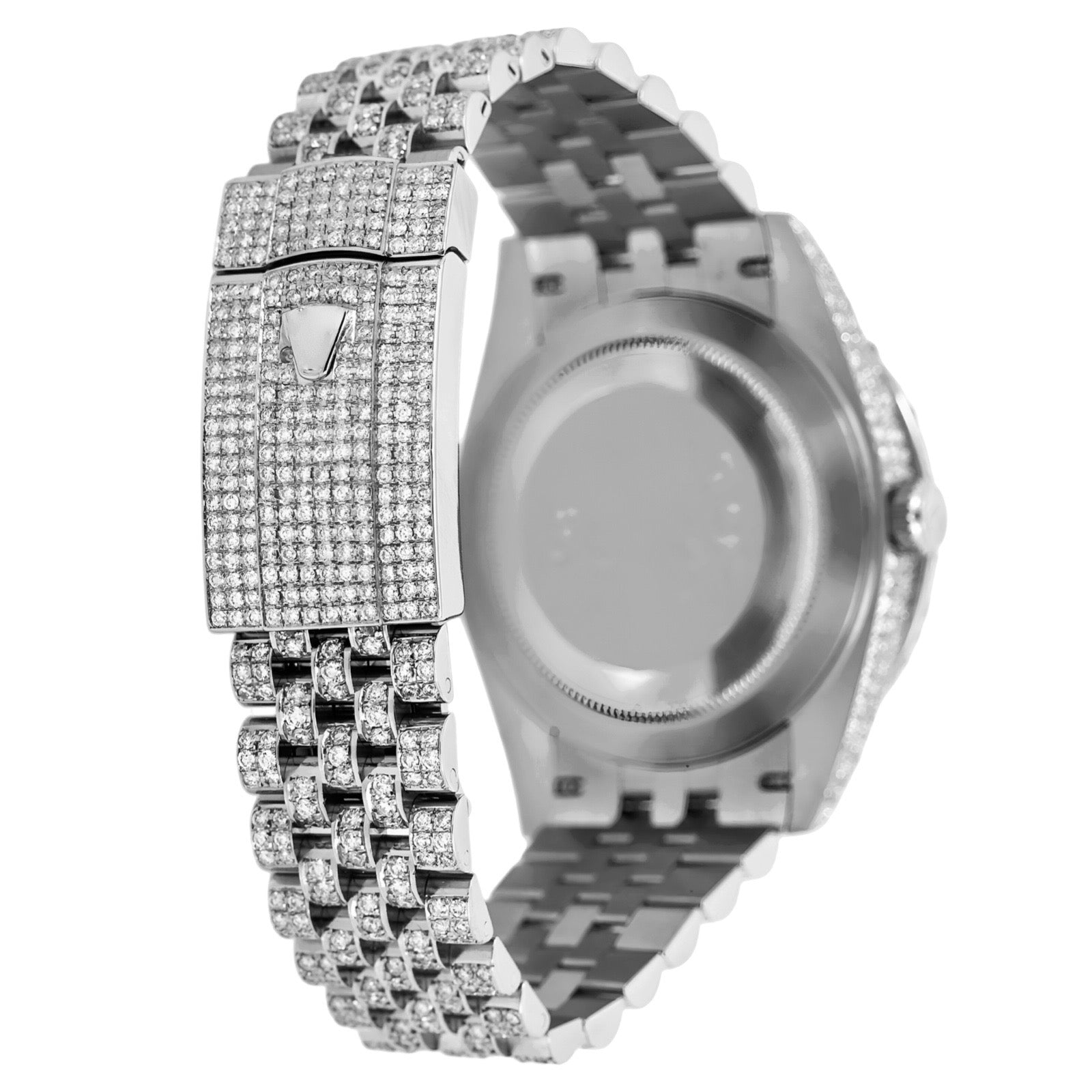 Rolex Roman Numeral Moissanite Watch