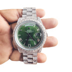 Rolex Green Dial Moissanite Watch