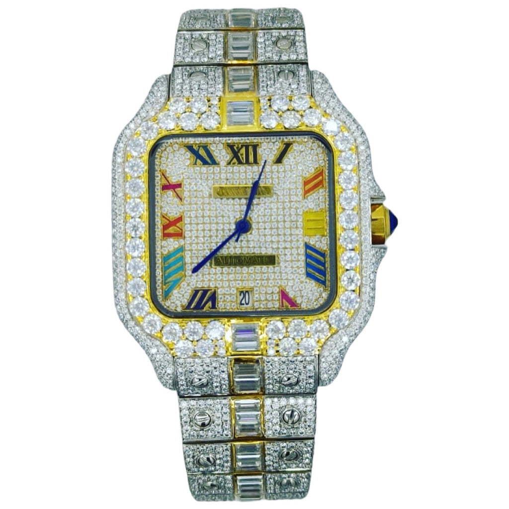 Cartier Two Tone Moissanite Watch