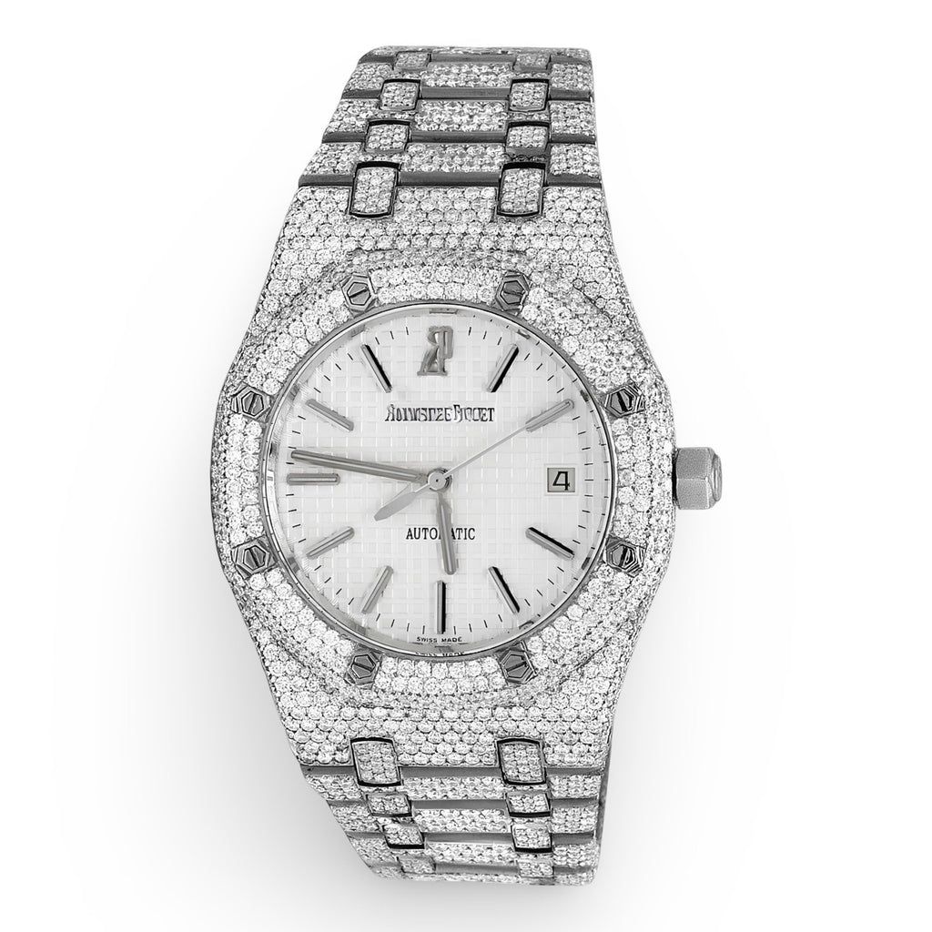 Ap Royal Oak Moissanite Diamond Watch