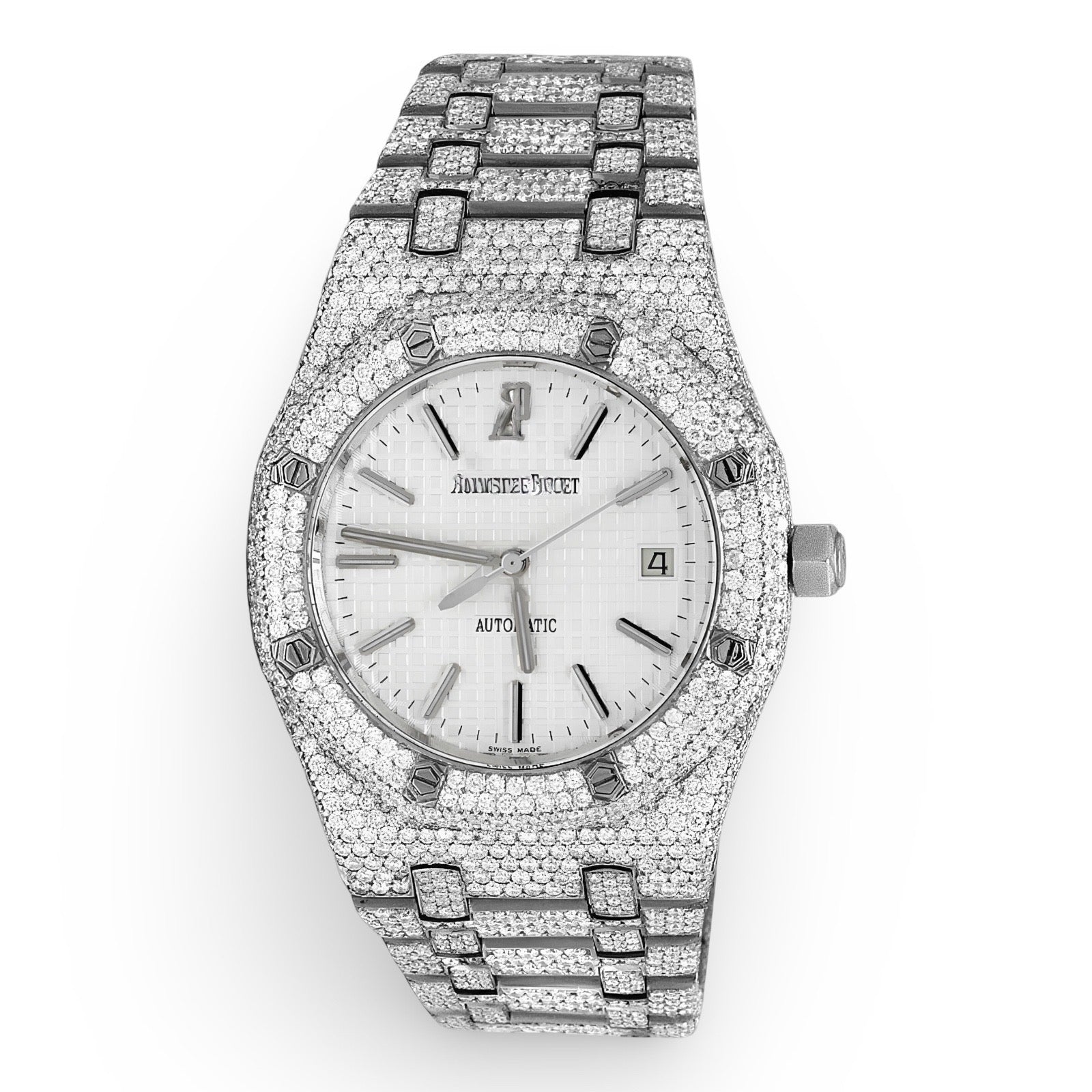 Ap Royal Oak Moissanite Diamond Watch