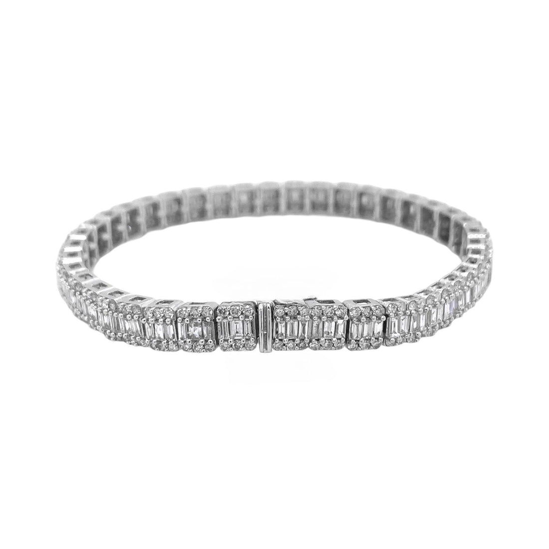 Baguette Diamond Bracelet 10K Gold