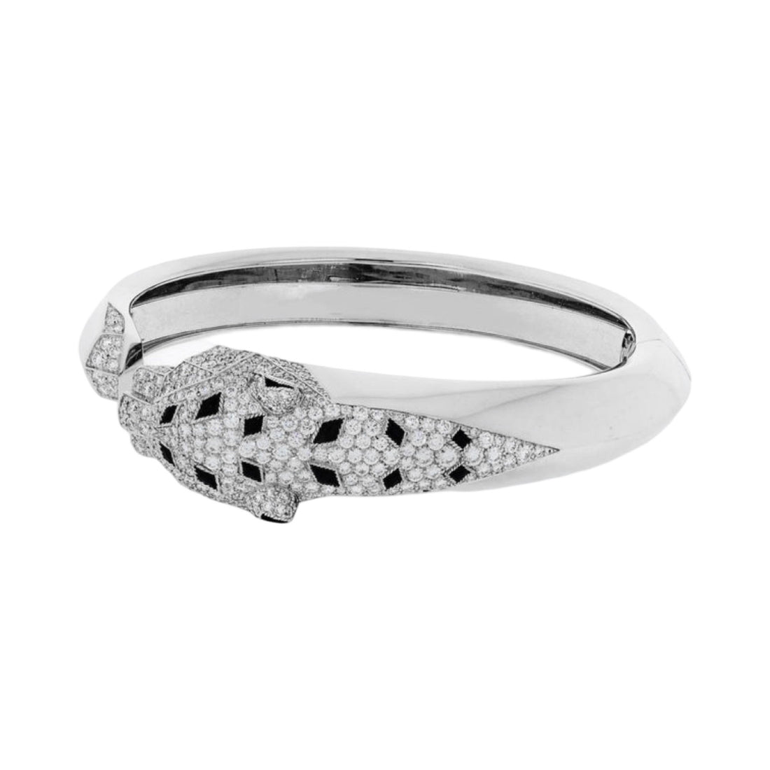 925 Moissanite Panther Bangle For Men