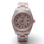 Two Tone Rose Gold Datejust Moissanite Watch
