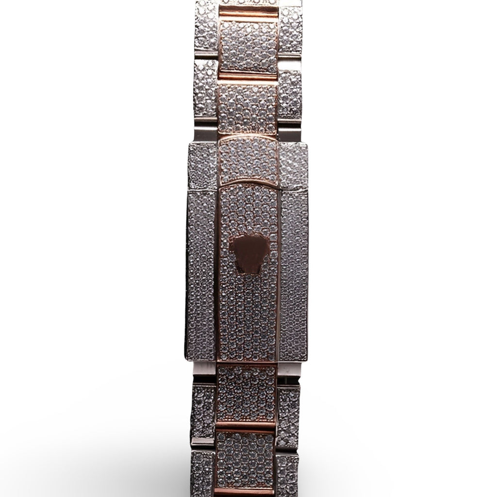 Two Tone Rose Gold Datejust Moissanite Watch