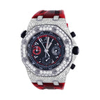 AP VVS Moissanite Watch Red Silicone Strap