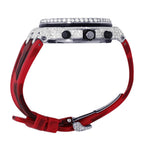 AP VVS Moissanite Watch Red Silicone Strap