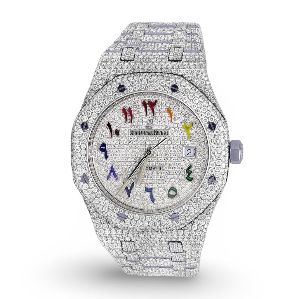 AP Rainbow Arabic Numeral Moissanite Diamond Watch