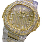 Two Tone Yellow Gold Moissanite Watch