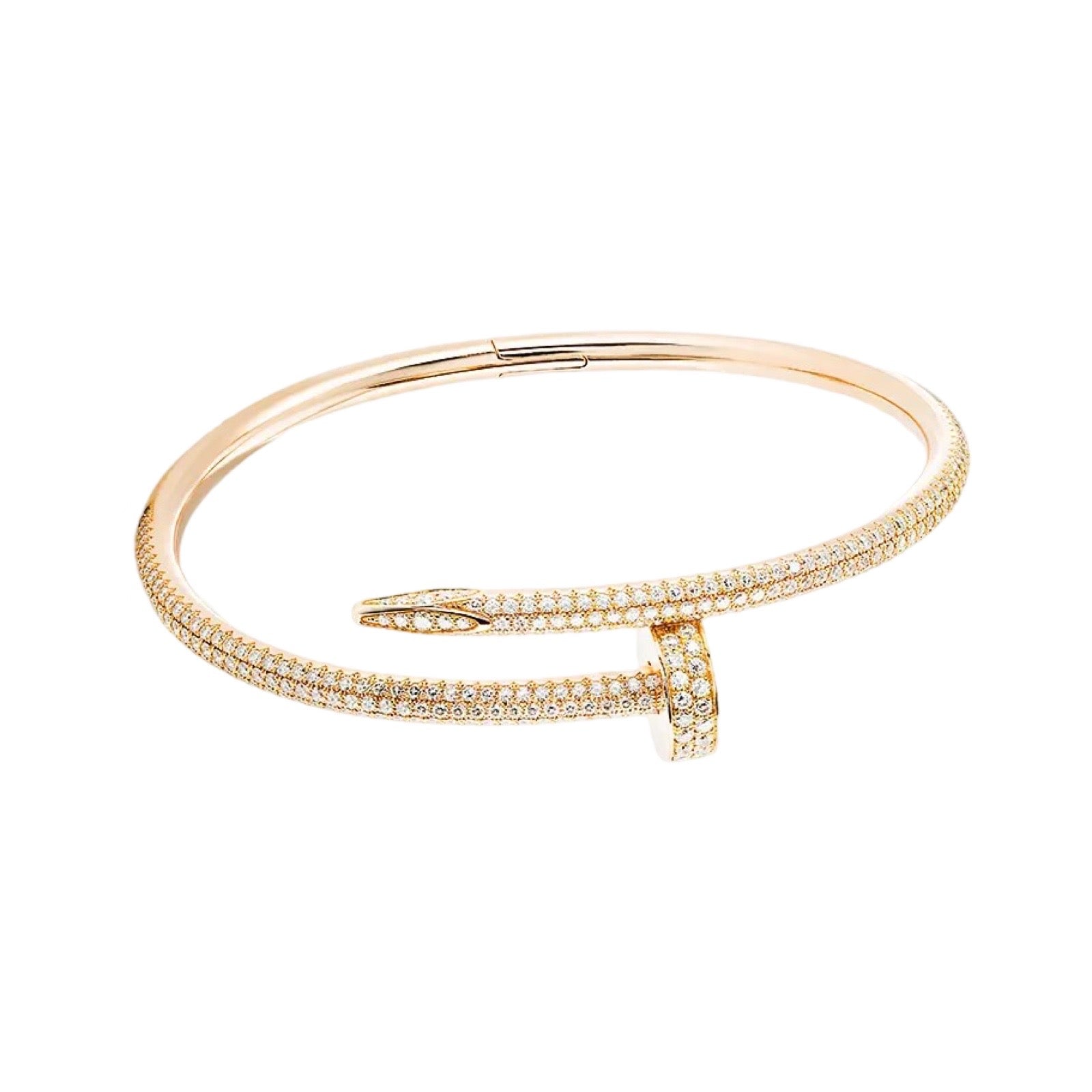 10K Gold Diamond Un Clou Bracelet