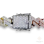 10mm VVS Moissanite Cuban Chain Tricolor