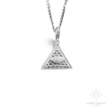 10K Gold Illuminati Pyramid  Diamond Pendant
