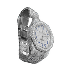 Blue Arabic Numeral Moissanite Watch