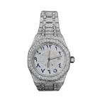Blue Arabic Numeral Moissanite Watch