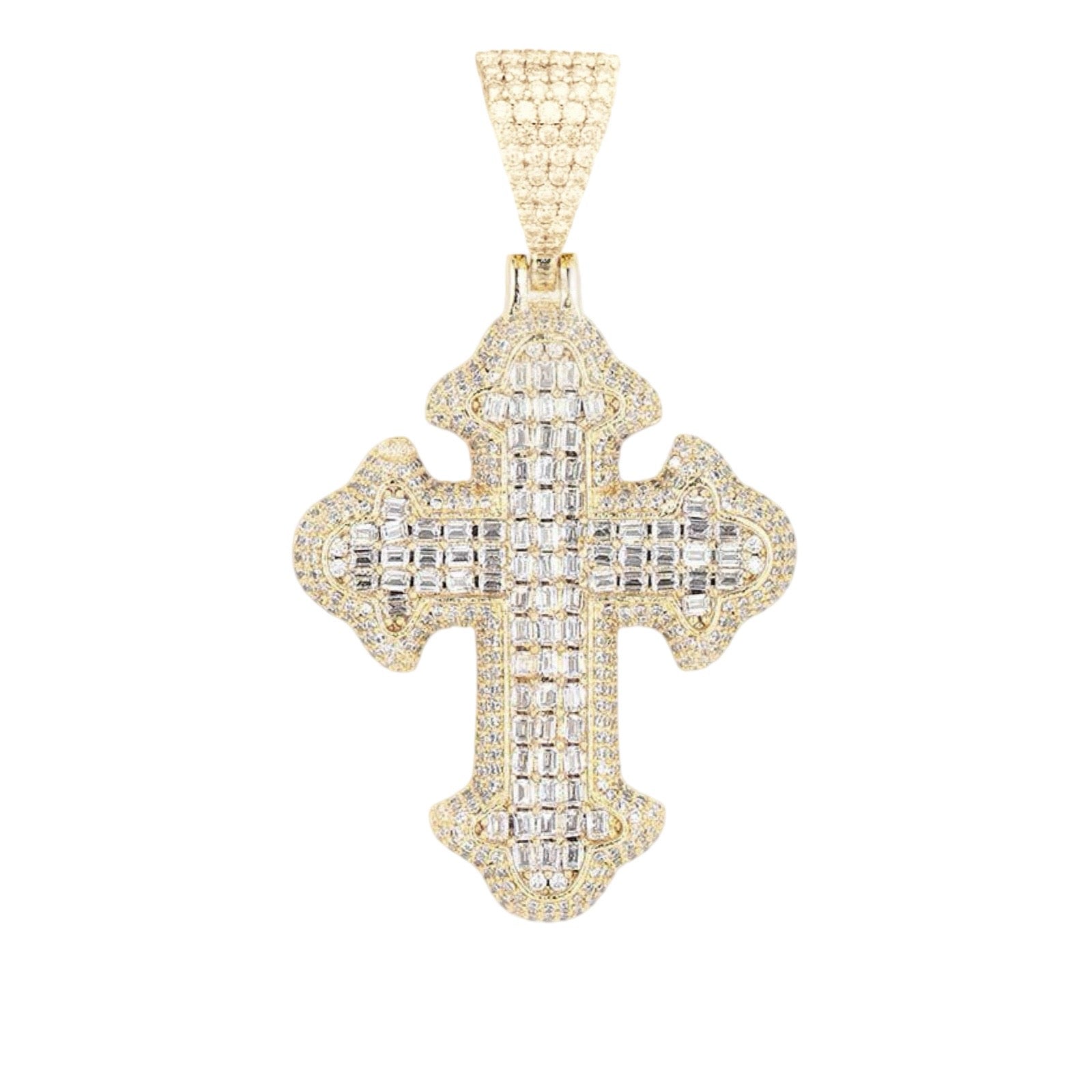925 Moissanite Gothic Cross Pendant