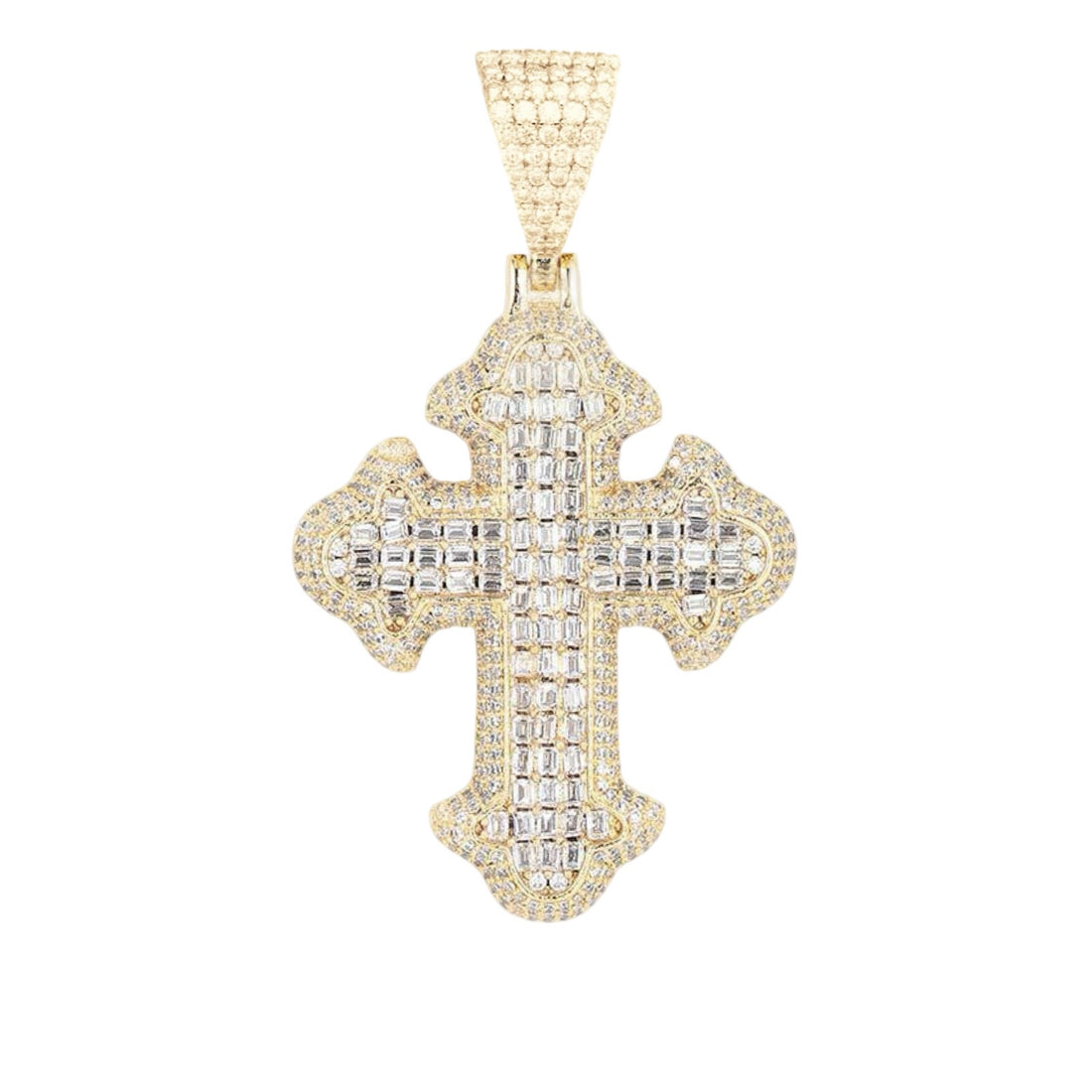 925 Moissanite Gothic Cross Pendant