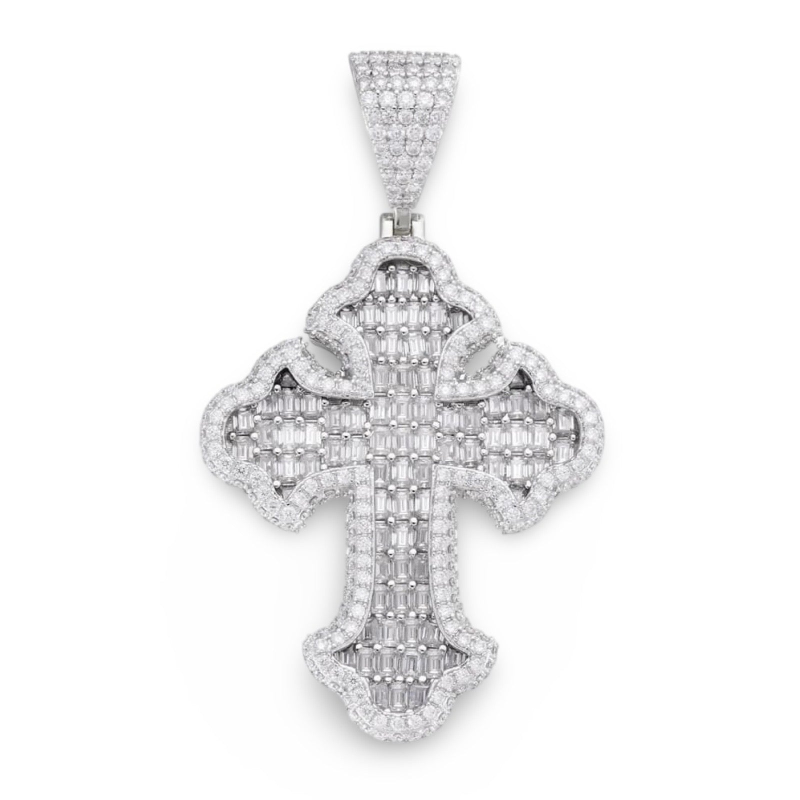 925 Moissanite Gothic Cross Pendant