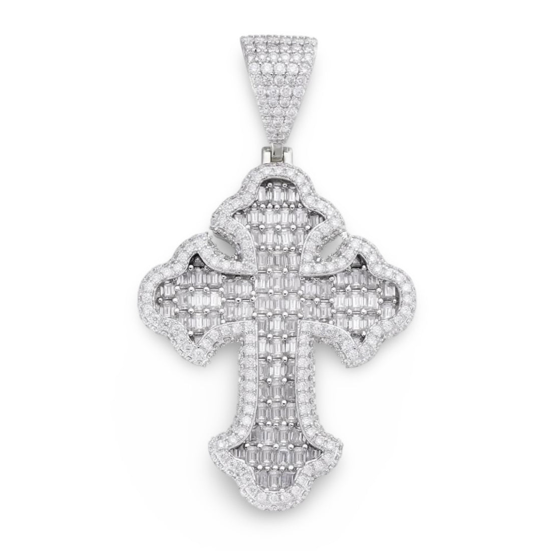 925 Moissanite Gothic Cross Pendant