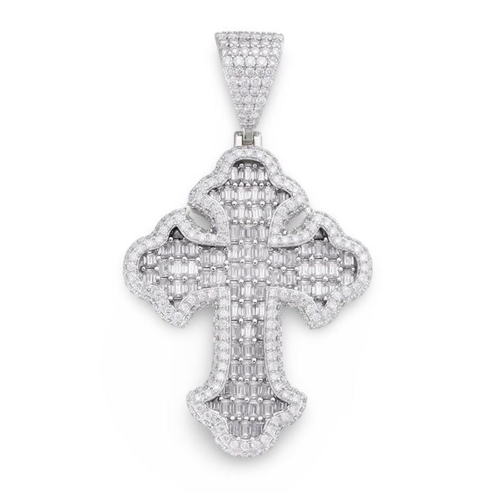 925 Moissanite Gothic Cross Pendant