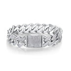 925 Silver Non-fading Moissanite Men's Bracelet