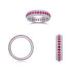 925 Synthetic Colored Gems Moissanite Ring