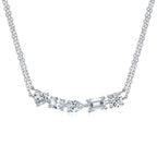 Galaxy Diamond Pendant Set With Moissanite S925 Sterling Silver And Platinum Plating