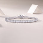 Princess Cut VVS Moissanite Tennis Bracelet S925 Silver