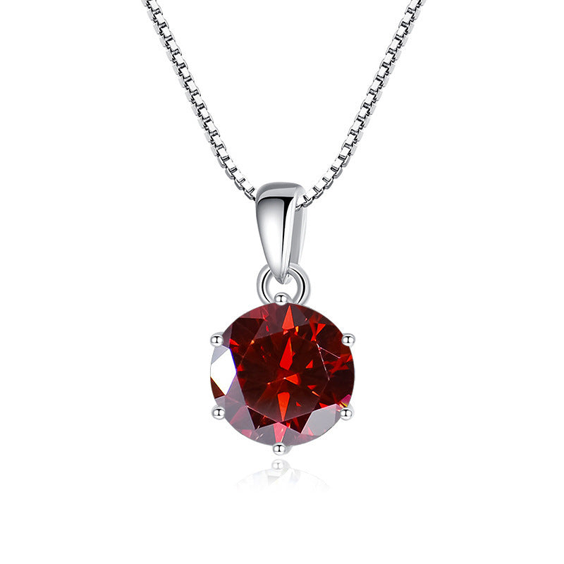 925 Silver Round Moissanite pendant