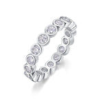 Diamond Ring Luxury Fashion Set Moissanite Silver Ring