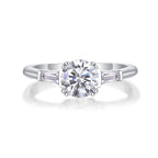Diamond Wedding Ring Classic Set With Moissanite Silver Ring