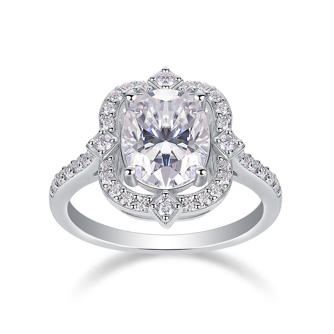 Camellia - A Fashionable Jewelry Ring With Moissanite S925 Sterling Silver