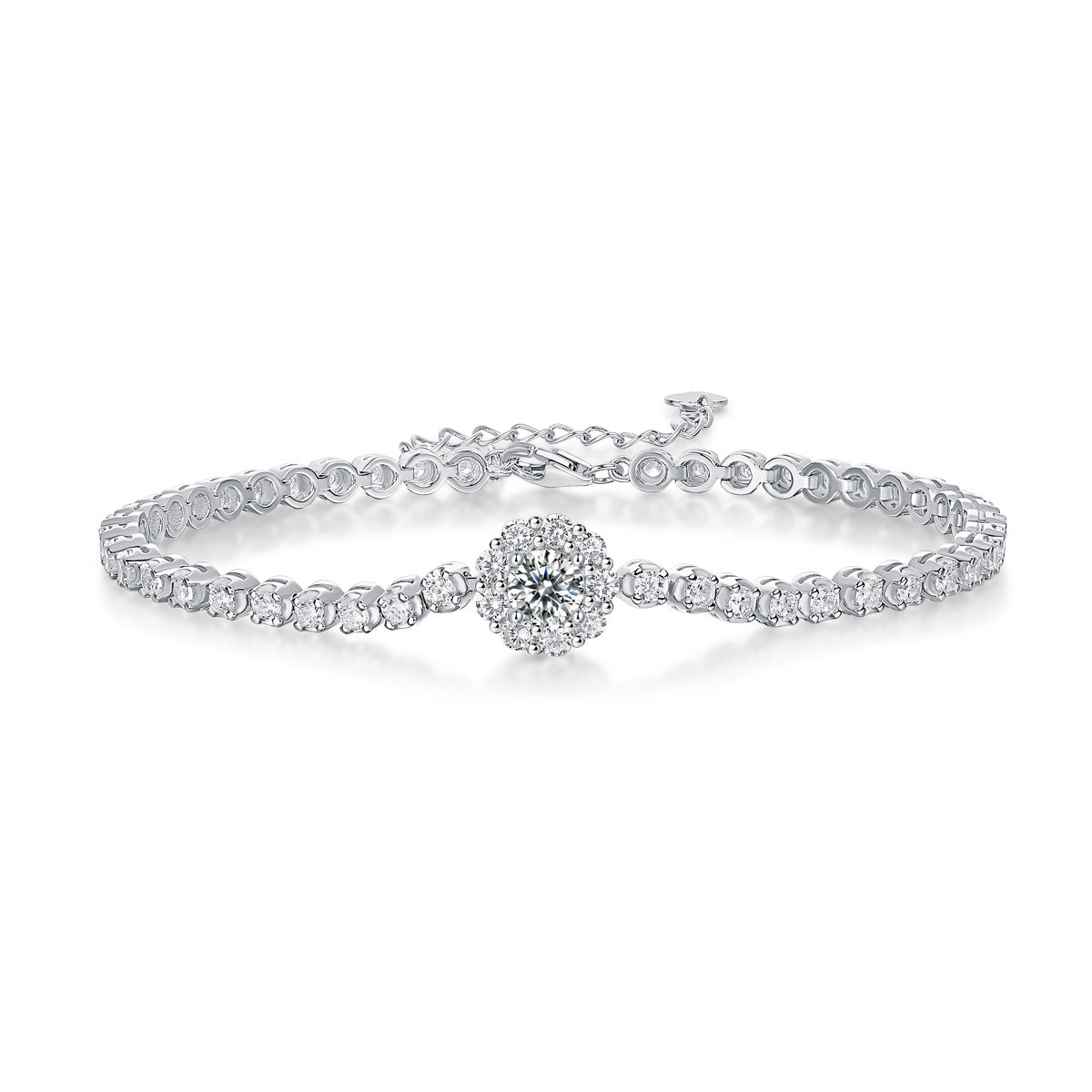 Moissanite 925 Silver Bracelet