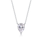 Pearl Cut VVS Moissanite Pendant Set With S925 Sterling Silver Platinum-plated