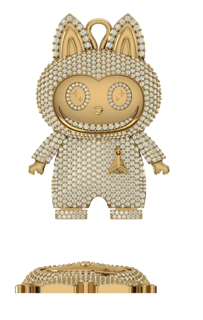 Labubu Diamond Pendant