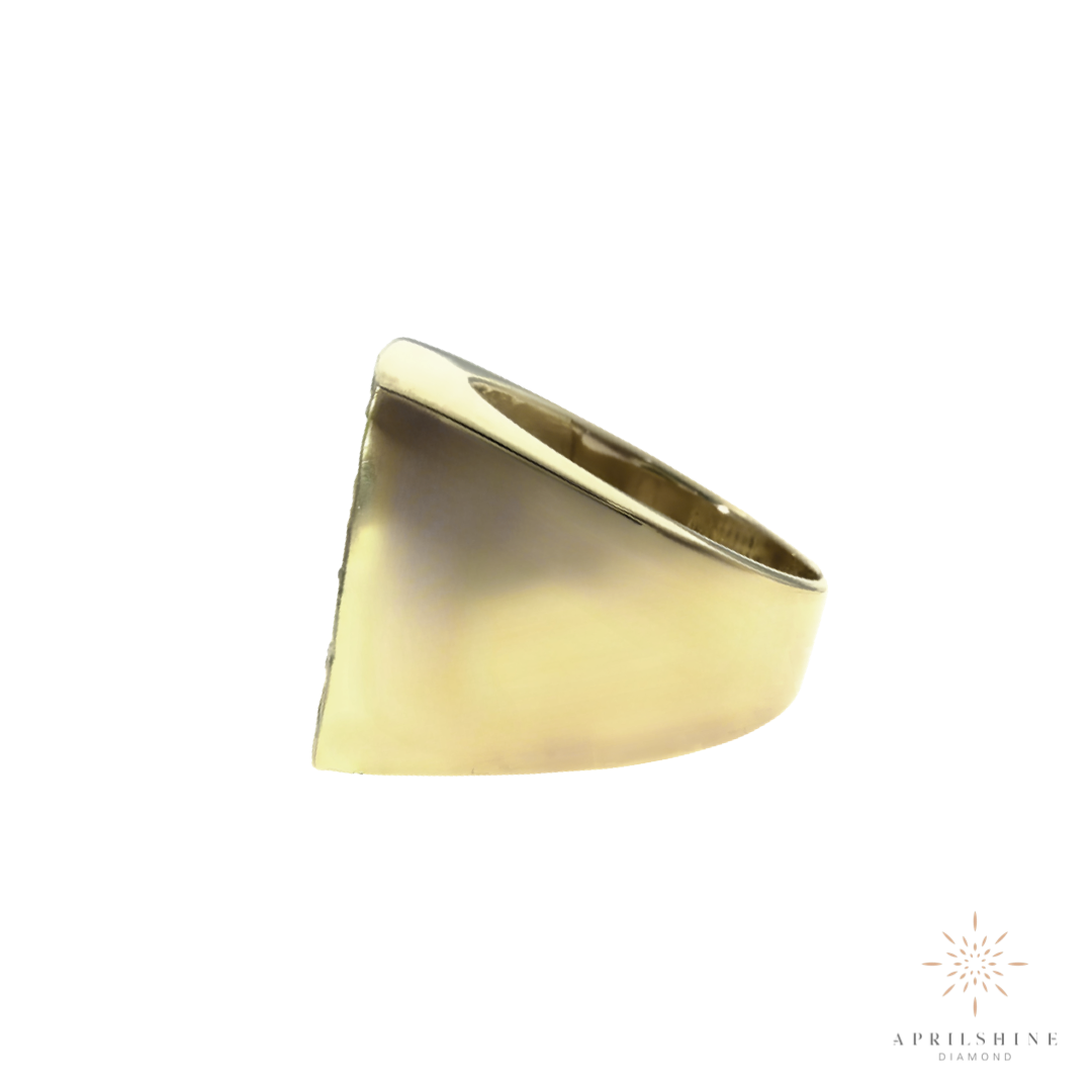 10K Gold Square Diamond Ring