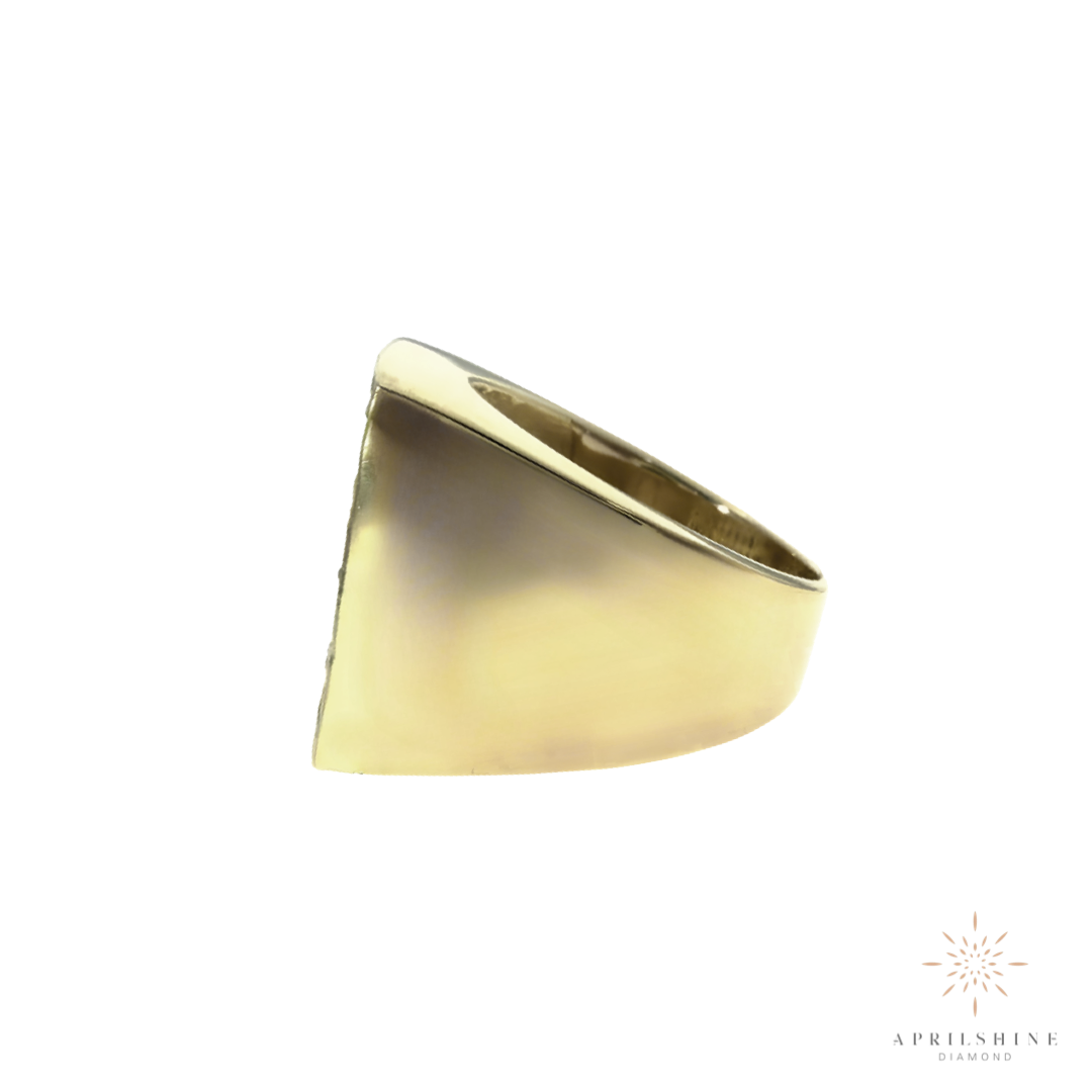 14K Gold Square Diamond Ring