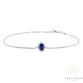14K Gold Sapphire Diamond Bracelet