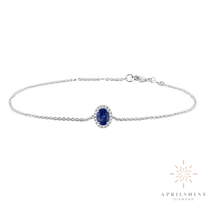 14K Gold Sapphire Diamond Bracelet