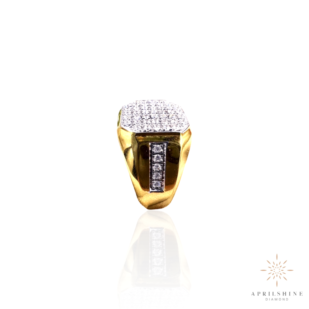 14K Gold Diamond Ring For Men