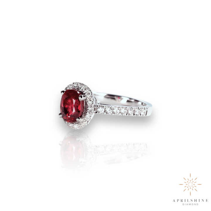 14K Gold Diamond Ruby Ring