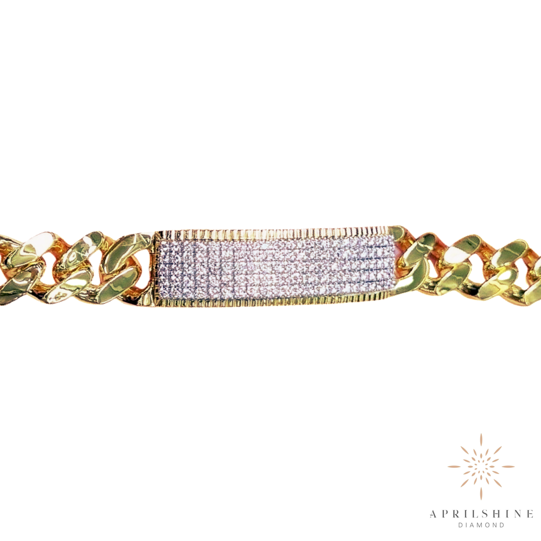 10K Gold Diamond Bracelet For Men