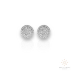 14K Gold Diamond Cluster Earring