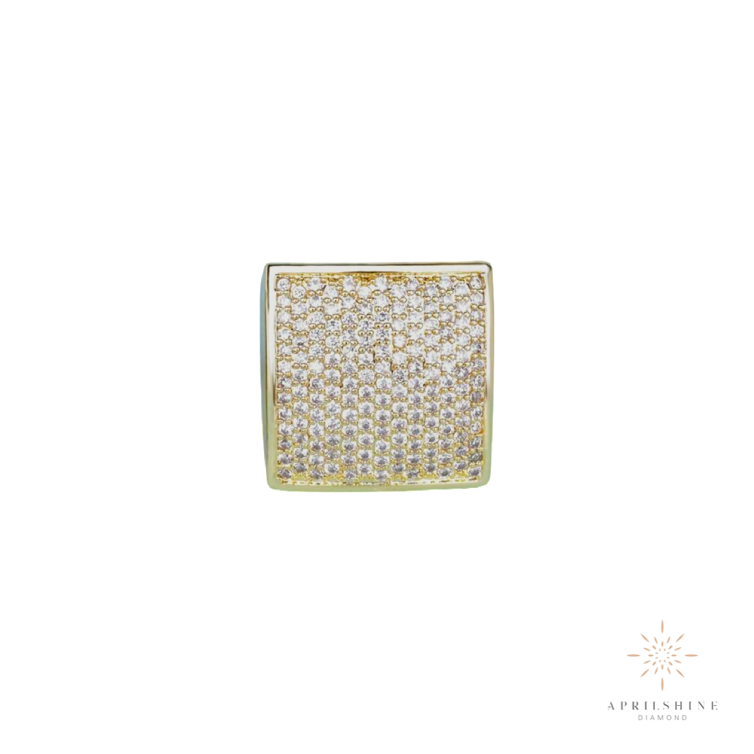 10K Gold Square Diamond Ring