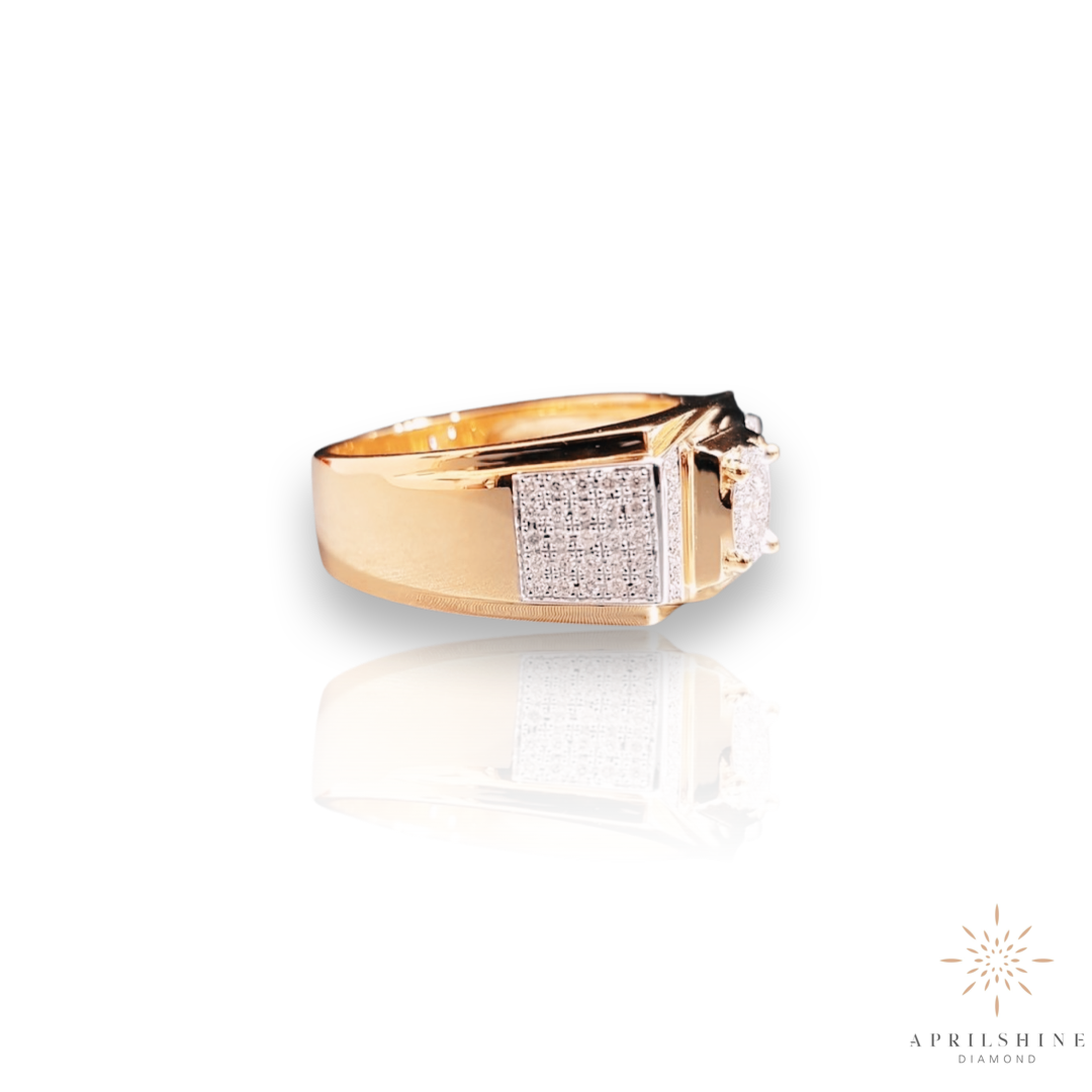 14K Gold Diamond Ring For Men