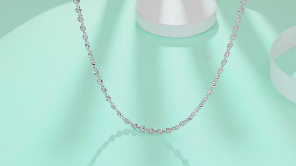 Round Diamond Necklace S925 Silver