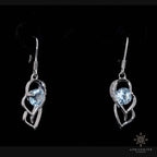 14k Aquamarine Diamond Earring